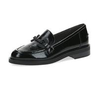 Caprice Mocassins Femme en Cuir à Talon Bloc, Noir (Black Naplak), 38,5 EU