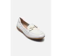 CAPRICE Chaussures à Enfiler Femme en Cuir à Boucle, Blanc (White Deer), 41 EU