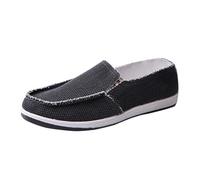 Mocassins Chaussures De Sport Respirantes Antidérapantes pour Homme Chaussures De Marche Invisibles Hauteur Réduite Chaussure Basses Mode en Tissu Jogging Unisexe Enfiler Legere Noir 39