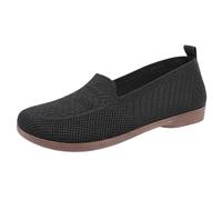 Mocassins Chaussures Femme Confortable Loafers Baskets Élégantes Doux Antidérapant Chaussures Basse Femme Outdoor Léger Chaussures de Marche pour Printemps Été, Noir , 36 EU