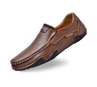 Mocassins Classiques en Cuir pour Homme, Chaussures décontractées à Enfiler pour la Marche, Idéaux avec Un Jean Toutes Saisons, pour Travail décontracté et Rendez-Vous