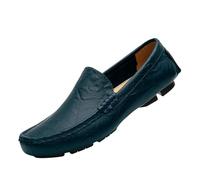 Mocassins Confortables à Enfiler for Homme - Chaussures Tendance en Cuir synthétique avec Semelles en Caoutchouc antidérapantes for Un Usage Quotidien et décontracté.(Blue,42 EU)