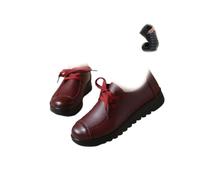 Mocassins confortables à enfiler pour femme - Mocassins confortables à enfiler avec nœud en cuir - Mocassins légers pour la conduite des personnes âgées d'âge moyen