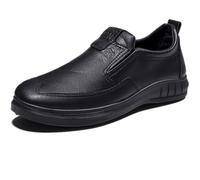 Mocassins décontractés à enfiler for hommes - Chaussures de travail de bureau légères et confortables for un usage quotidien professionnel Noir Marron(Noir,42 EU)