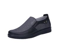 Mocassins décontractés à enfiler pour homme - Chaussures de marche légères en toile pour un usage quotidien et les voyages, gris, 40 2/3 EU
