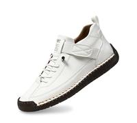 Mocassins décontractés faits à la main pour homme - Semelle souple flexible confortable - Chaussures de marche plates légères et respirantes pour un usage quotidien, le travail et le bureau, Wh1., 42