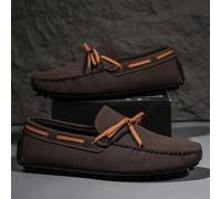 Mocassins décontractés pour hommes, semelle souple et légère, style britannique mode, respirant à lacets, mocassins de conduite CN39,CN40,CN41,CN42,CN43,CN44,CN45Motif texturéPolyéthylène