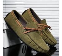 Mocassins décontractés pour hommes, semelle souple et légère, style britannique , respirant à lacets, mocassins de conduite CN39,CN40,CN41,CN42,CN43,CN44,CN45Motif texturéPolyéthylène