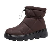 Mocassins Docteur Bottes S Confortable Bottes de Neige avec Semelle Souple Bottes de Neige d'Hiver en Velours à la Mode Bottes Imperméables d'Hiver, marron, 37 EU