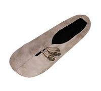 Mocassins en cuir à bout rond pour femme - Style décontracté - Avec cordon de serrage élastique - Légers et confortables - Noir, kaki, 39.5 EU