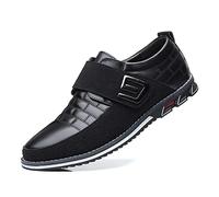 Mocassins en Cuir de première qualité Confort Business Casual Oxford Shoes Dress Shoes Fashion Dress Sneakers Office Working Driving Walking Shoe（Noir,43 EU
