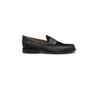 Mocassins en Cuir Grainé À Vamp en Cuir Suédé