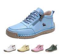 Mocassins en cuir pour femme - Coutures faites à la main - Chaussures d'extérieur minimalistes - Respirantes et antidérapantes - Chaussures pieds nus décontractées pour la marche, la randonnée, la