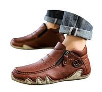 Mocassins en Cuir pour Homme - Chaussures Basses à Enfiler - Baskets d'été légères et Confortables - Respirantes - Chaussures habillées décontractées à Semelle Souple
