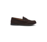 BOSS Hommes Tevan Mocc Mocassins en Cuir suédé avec Finition Penny et Logo en Relief