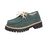 Mocassins en daim pour femme, confortables et élégants, chaussures plates | Chaussures décontractées surdimensionnées à plateforme avec lacets, chaussures basses larges pour le travail, le bureau
