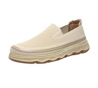 Mocassins en maille pour homme - Coupe extra large - Fond doux et épais - Antidérapants - Respirants - Chaussures de marche confortables - Chaussures de tennis - Utilisation quotidienne - Chaussures