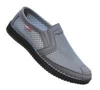 Mocassins en maille pour homme respirants, légers, antidérapants, tige basse avec soutien de la voûte plantaire, chaussures de marche orthopédiques, caractéristiques simples, chaussures de travail de
