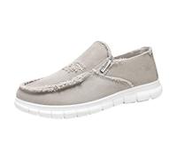 Mocassins en toile pour homme, chaussures plates décontractées et confortables, chaussures d'été respirantes et décontractées, chaussures de sport légères à enfiler, chaussures de marche en plein air