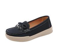 Mocassins et mocassins à plateforme en daim pour femme | Chaussures plates à enfiler confortables pour la marche quotidienne, mocassins élégants et décontractés en faux daim