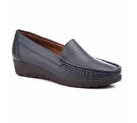 Mocassins Femme en Cuir ou Daim Chaussures Confortables orthopédiques Wide fit Talon compensé ou Plateforme Fabriquées à la Main en Espagne, élégantes et Pas chères