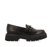 Mocassins Noirs en Cuir avec détail doré pour Femme andsnes, Noir, 36 EU