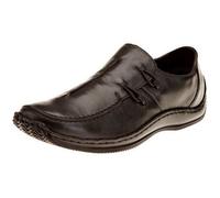 Mocassins femme - Rieker - Celia L1751 - Cuir noir - Lacets plats - Talon plat 38