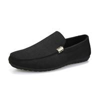 Mocassins for Hommes à Bout Rond en Tissu, Chaussures antidérapantes, légères, antidérapantes, Classiques for Bal de Fin d'année (Color : Noir, Size : 41 EU)