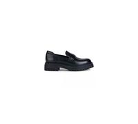 Mocassins Geox D Iridea femme - cuir noir, talon compensé 4 cm 38