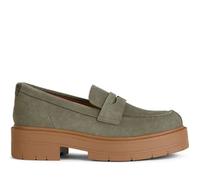 Mocassins Geox D36VDI 00022 C3016 Vert Femme - Croûte de cuir - Doublure en cuir ovin - Semelle synthétique 39