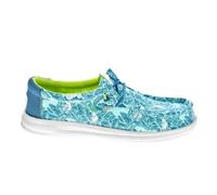 Mocassins Hey Dude Homme - Modèle Wally H2O - Textile - Bleu 43