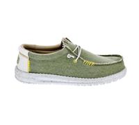 HEYDUDE Wally Coastline Jute - Chaussures pour Hommes - Baskets avec Semelles Confortables - Style Mocassin, Olive, 41