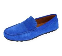 Mocassins Homme en cuir Bleu Bic - Confortables et élégants 39