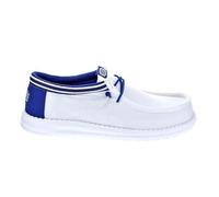 Mocassins Homme Hey Dude - Modèle Wally Letterman - Daim-Nubuck - Couleur Blanc/Marron 43