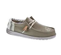 Mocassins Homme - Hey Dude - Wally Linen Natural - Blanc/Verde - Textile 43