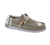 Mocassins Homme - Hey Dude - Wally Linen Natural - Blanc/Verde - Textile 45