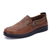 Mocassins Hommes Cuir Bateau Chaussures Chaussons Respirant Casual Mode Ville Conduite d'affaires Oxford(Rouge,41 EU,25.5CM du Talon aux Orteils
