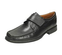 Hommes Clarks Carré Orteil Crochet et Boucle Smart Cuir Mocassins Huckley Roulé
