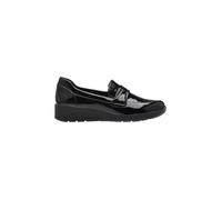 Jana Mocassins Femme élégants Vegan, Black Patent, 40 EU