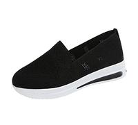 Mocassins larges pour femme - Chaussures de marche en maille respirante - Antidérapantes - Mains libres - Chaussures compensées plates sans lacets - Confortables et décontractées - Chaussures de