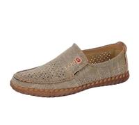 Mocassins Larges pour Hommes Respirants Soutien De La Voûte Plantaire Décontractés pour La Marche à Enfiler Légers Café 39 EU