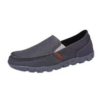 Mocassins légers à enfiler pour homme - Chaussures de marche d'été - Semelle souple - Décontractées - Confortables - Respirantes - Loisirs en plein, gris, 39 EU