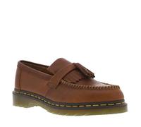 Mocassins marron à semelle à talon plat et avec des franges et un pompon 44