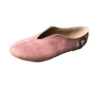 Mocassins Mary Jane pour femme - Élégantes et légères - Couleur unie - Bout plat - Antidérapantes - Pour l'extérieur, la randonnée, les loisirs - Avec boucle latérale - Pointure 36-42,5 EU, rose