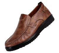 Mocassins noirs décontractés pour homme - Tissage - Chaussures habillées formelles - Chaussures de conduite - Antidérapantes - Respirantes - Confortables - En cuir - Mocassins mains libres