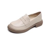 Mocassins Noirs Légers pour Femme Chaussures à Plateforme sans Lacets pour l'École et Le Travail Tous Les Jours Design Deux en Un
