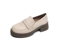 Mocassins Noirs Vintage pour Femme Chaussures sans Lacets à Plateforme Augmentation de 3cm Semelle Souple Confortables pour Le Travail et la Marche