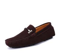 Mocassins Penny for hommes à enfiler - Chaussures semi-formelles décontractées de style mocassin classique en six couleurs Beige Bleu foncé Café Noir Bleu royal Gris(Coffee,39 EU)