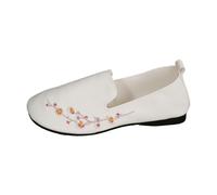 Mocassins Plats décontractés à Bout Rond brodé, Confortables et Respirants, Parfaits pour la Marche. Joie de Vivre en Mocassin