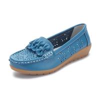 Mocassins plats et confortables pour femme, élégants, ronds | Chaussures à enfiler confortables et légères pour femme - Pour le travail, le bureau - Chaussures de randonnée plates